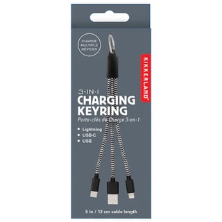 KIKKERLAND 3-in-1 Oplaadsleutelhanger