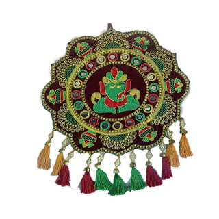 Embraided Wall Hanging For Diwali Decoration 1 Set ( Brown Surface )