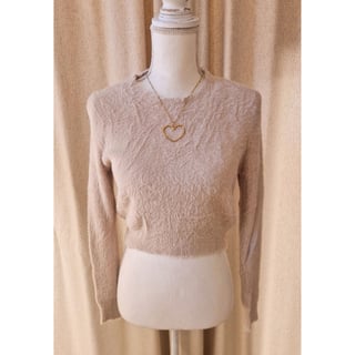 Soft Fluffy knitted Pullover - Beige - OneSize 34, 36, 38, 40