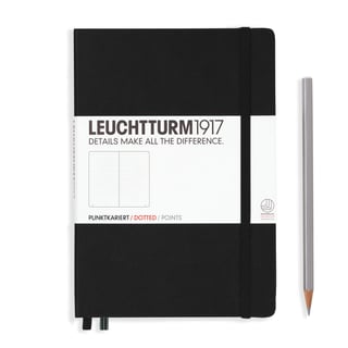 Leuchtturm medium dotted notebook (A5) hardcover - 14.5 x 21cm / black