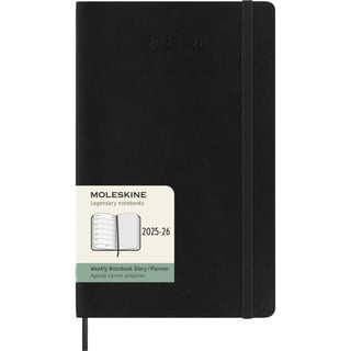 Moleskine 18 Months Diary Weekly Softcover Large 2025 - 2026 - Black