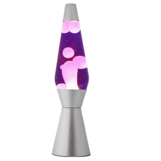 Lavalamp Rocket Zilver-Paars-Wit