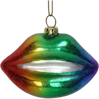 Kerstbal Regenboog Lippen