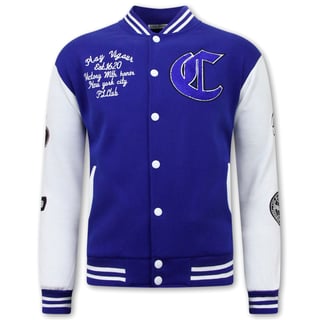 College Jacket Heren - 7792 - Blauw