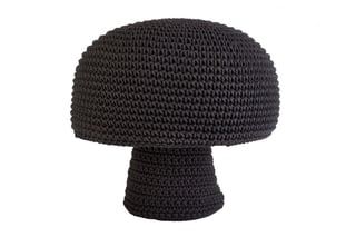 Mushroom Pouffe Big Thread Charcoal