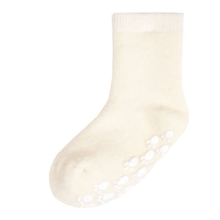 Wool Socks W/anti Slip Off White