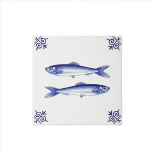 Tegel Heinen Delfts Blauw - Diversen - Afbeelding: Vissen