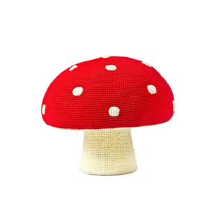 Mushroom Pouffe Red -Dots