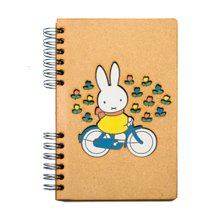 Sustainable journal - Recycled paper - Miffy by bike