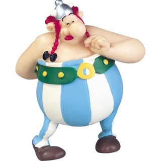Asterix Figuur - Obelix Verliefd Met Bloemen in De Hand