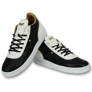 Schoenen Heren Online - Mannen Sneaker Luxury Black White - CMS72 - Zwart