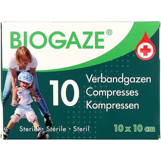 Biogaze Verbandgaze 10x10cm 10st 10