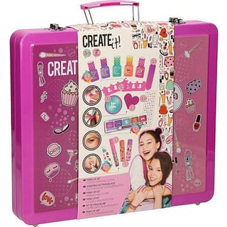 Create It! Make-up Set Roze Kleur-Glitter Koffer