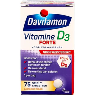 Davitamon D Forte Smelttabletten 75st 75