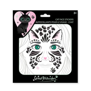 Great Pretenders Black Cat Face Stickers