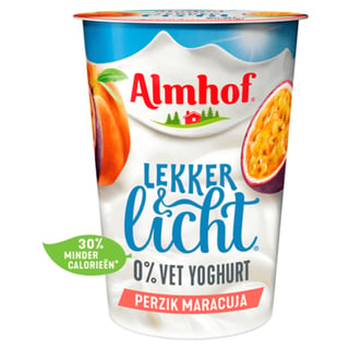 Almhof 0% Vet Yoghurt Perzik Maracuja