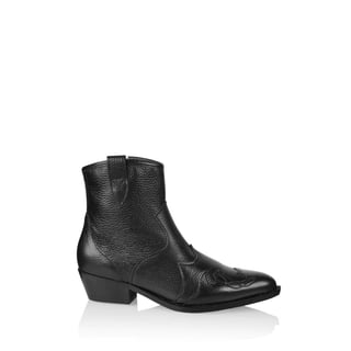 Lucca Black low western boots