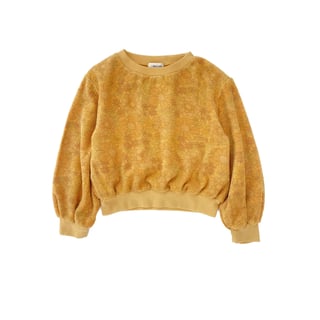 Longlivethequeen Terry Sweater Yellow Flower