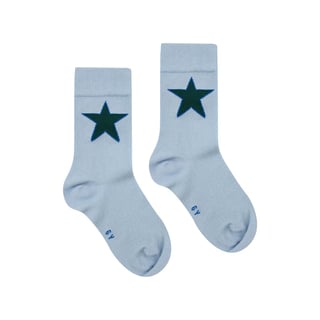Tiny Cottons Star Medium Socks Blue Grey