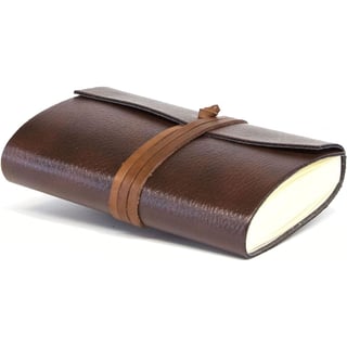 Tivoli Refillable Recycled Leather Journal Plain A6 - Dark brown