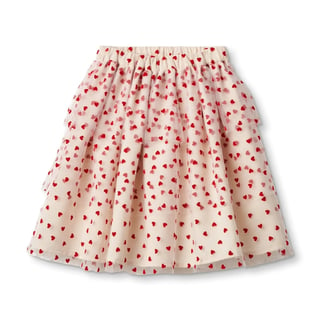 Fliink Tulle Heart Rok Sandshell/ Pompeian Red