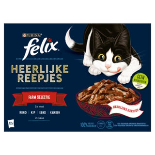 Felix Heerlijke Reepjes Kattenvoer Vlees