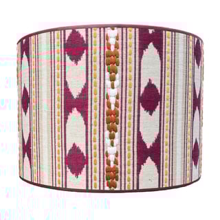 Lampenkap Cochin Aubergine Beige 40x30cm Geborduurd