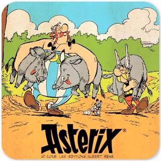 Asterix - Coaster - Asterix en Obelix Met Everzwijnen