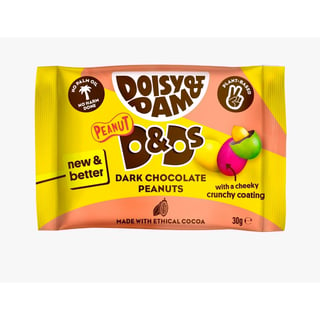 DOISY & DAM Dark Chocolate Peanuts 30g