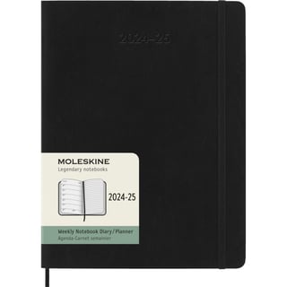 Moleskine 18 month diary softcover x-large 2024-2025 - Black