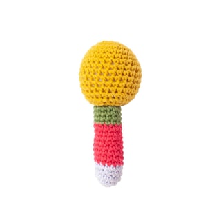 Crochet Toy Rattle Mini - Yellow