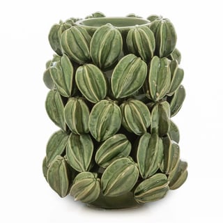 Vaas Sterfruit Carambola Groen Keramiek 28x36cm