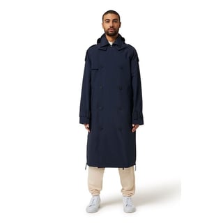 Trench Coat - Color: Navy Blue - Size: M