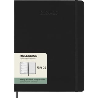 Moleskine 18 month diary hardcover x-large 2024-2025 - Black