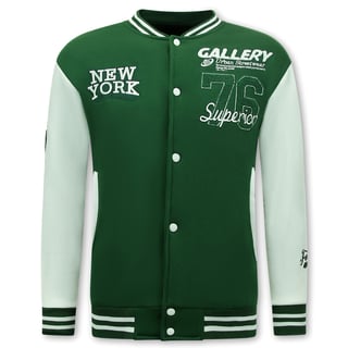 Baseball Jack Heren - College Jacket Heren - 902 - Groen