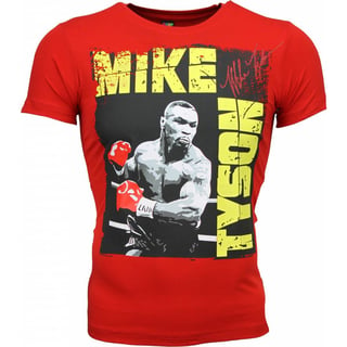 T-Shirt - Mike Tyson Glossy Print - Rood