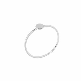 Gold Plated Ring Big Circle - Size 6 / 925 Sterling Silver