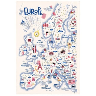 Theedoek Europe Ecru