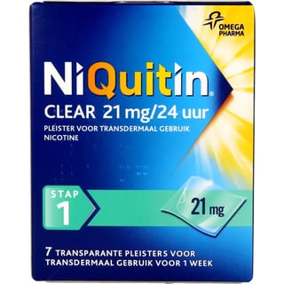 Niquitin Stap 1 Pleisters Clear 21mg 7st 7