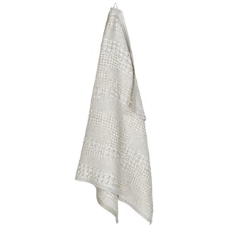 Kuohu Handdoek, Linnen-Tencel-Katoen, Wit-Naturel