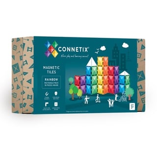 Connetix Magnetic Tiles Rainbow Rectangle Pack