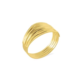 Silver Twisted Ring - Size 6 / Gold Plated Silver