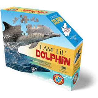 I Am Animal Shaped Jigsaw Puzzle Dolphin 100 Pcs 10+