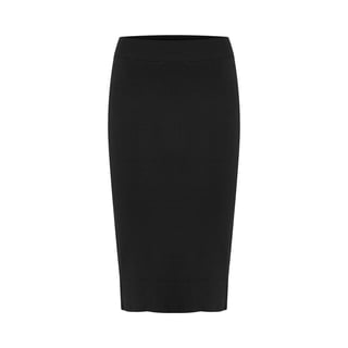 Pencil Skirt - ribbed Black