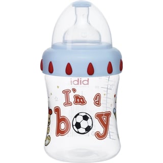 Bibi Baby Fles Boy - Brede Hals Voor Makkelijk Reinigen - Jongens - Babycadeau - 250 Ml