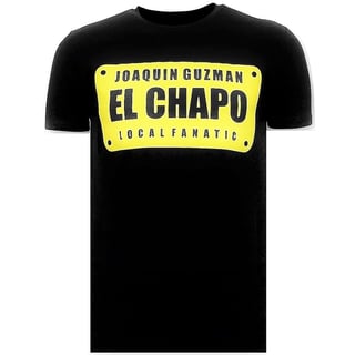 Luxe Mannen T-Shirt - Joaquin Guzman El Chapo - Zwart