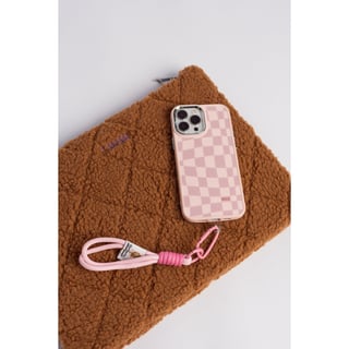 Lila iPhone hoesje  uud roze checkered design - 12