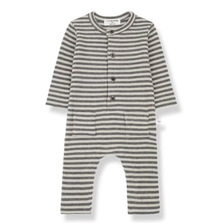 1+ In The Family Timot Striped Jumpsuit Oatmeal