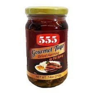 555 Gourmet Tuyo Dried Herring in Oil Spicy 210g