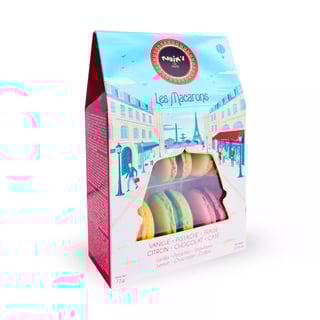Doos met 6 verschillende macarons